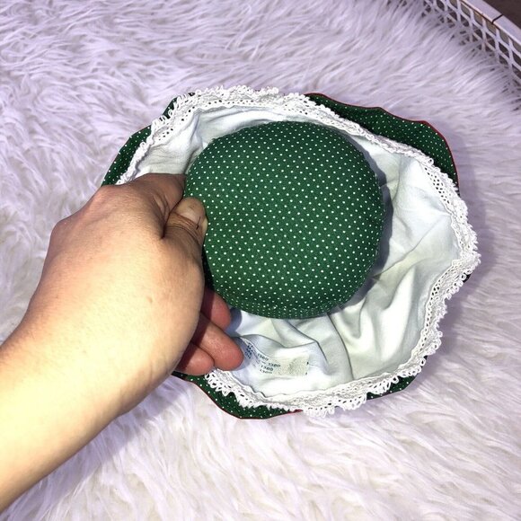 Vintage MRS CLAUS Handmade Christmas Doll Embroidered Dress Padded Self Stand - Picture 6 of 10